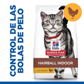Hill's Adult Hairball Indoor Pollo pienso para gatos
